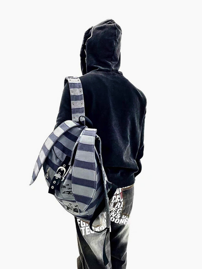 PATCH BUNNY STRIPED BACKPACK